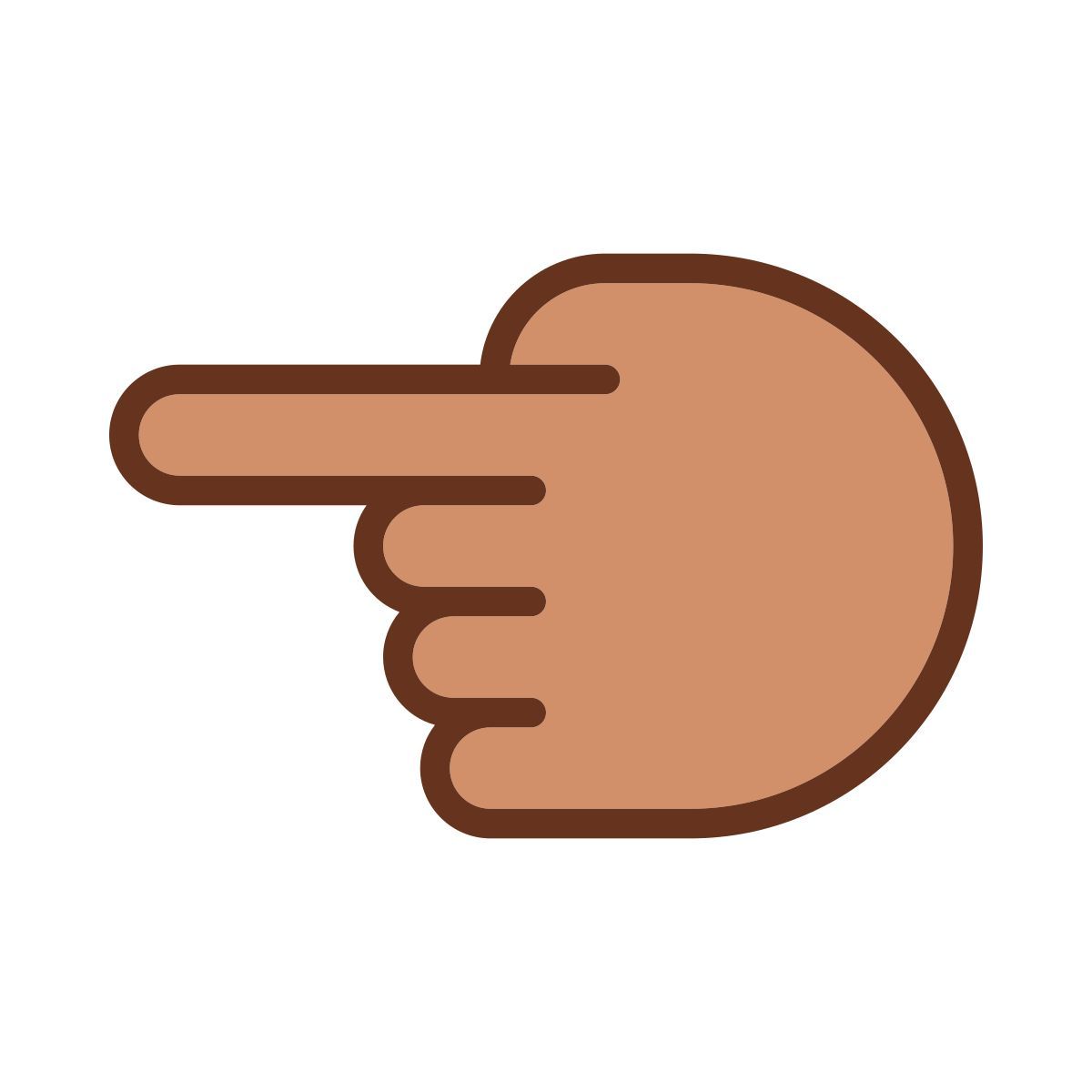 hand pointing aside icon