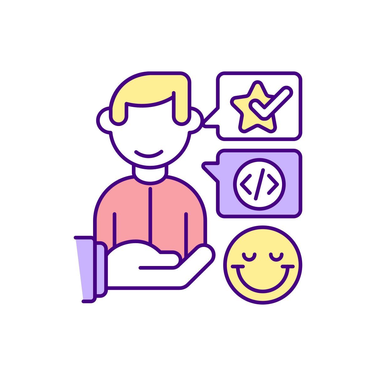 happy customer icon
