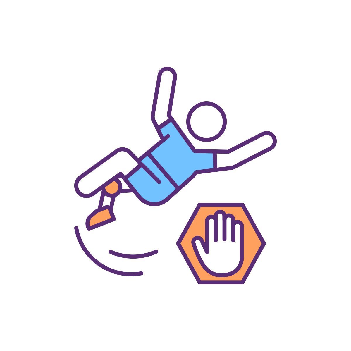 improving coordination with prosthetic leg icon