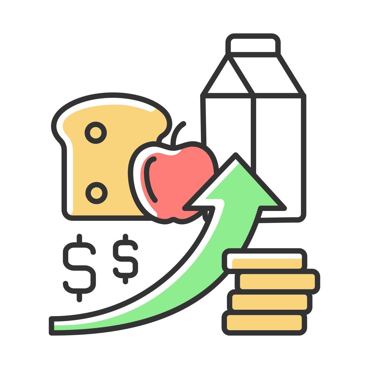 increase food price icon