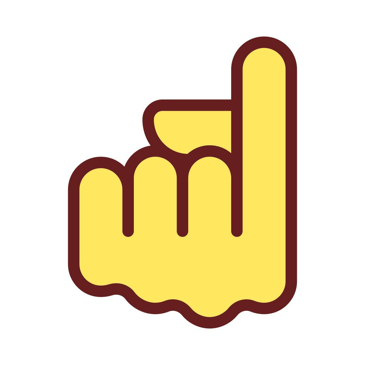 Zeigefinger zeigt nach oben icon