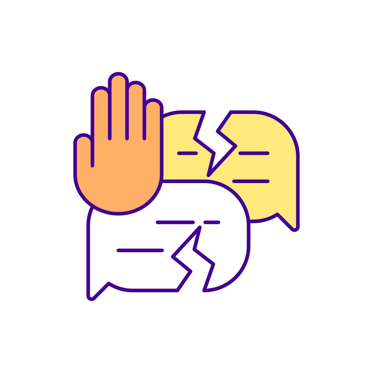 ineffective communication icon