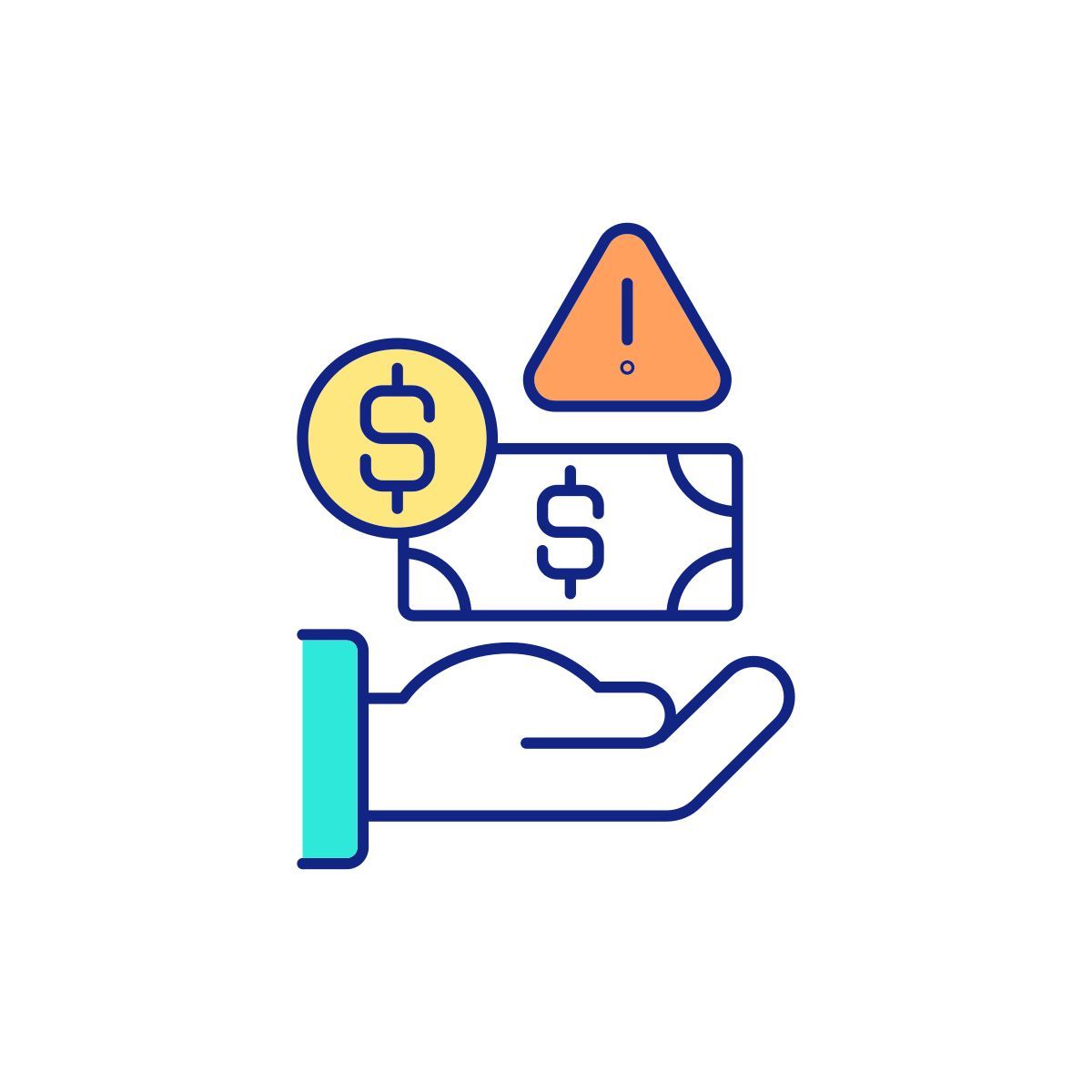 investing money carefully icon