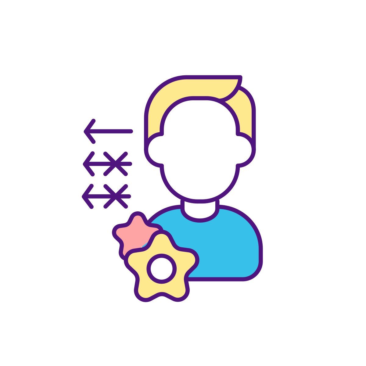 key worker in workplace icon