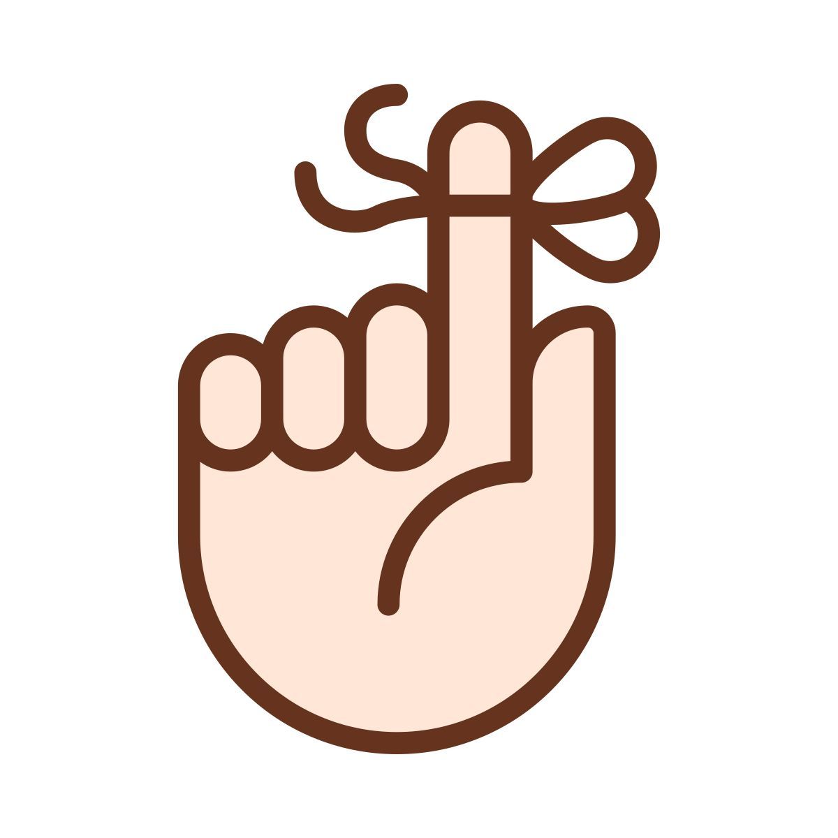 knot on finger for memory icon
