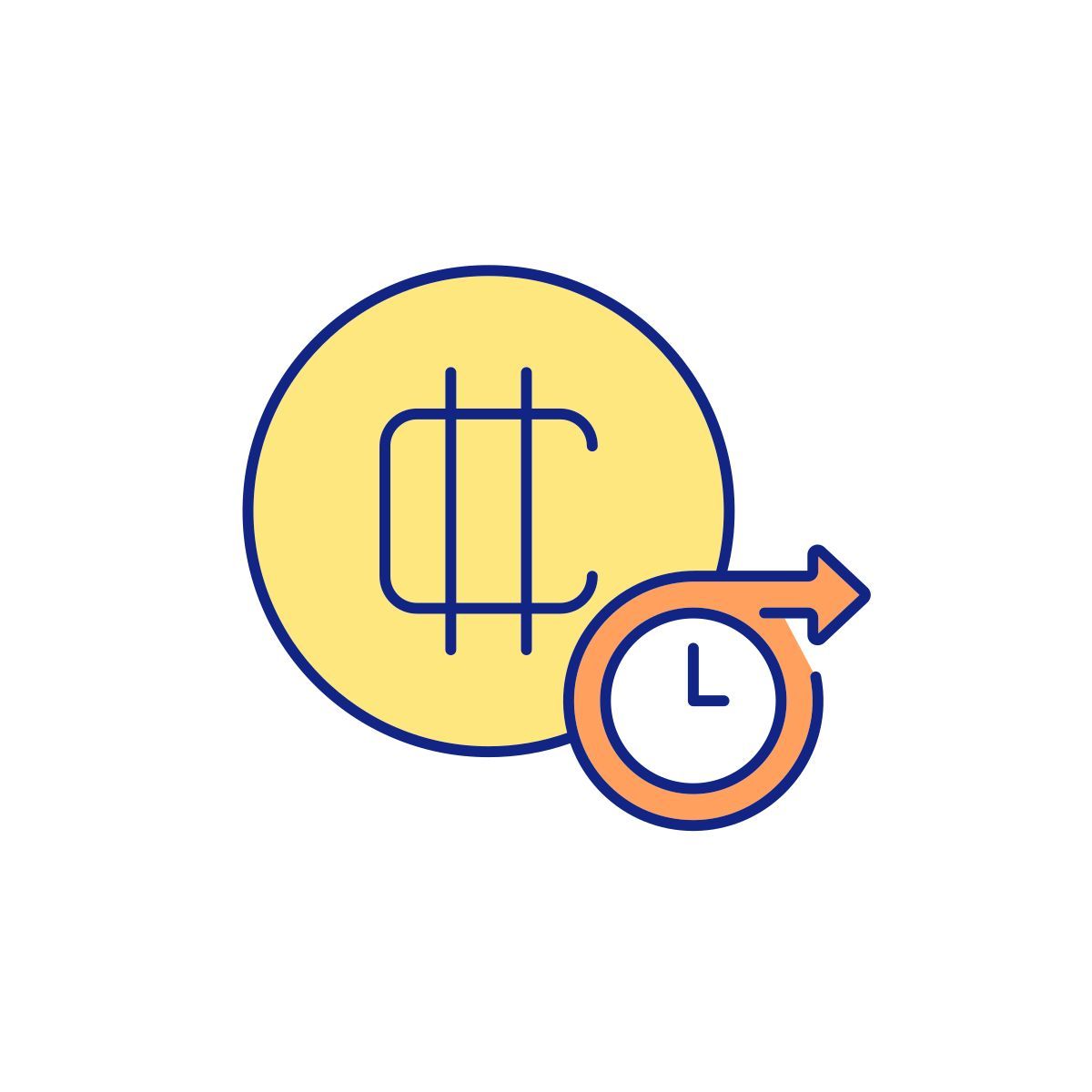 long term investing in cryptocurrency icon