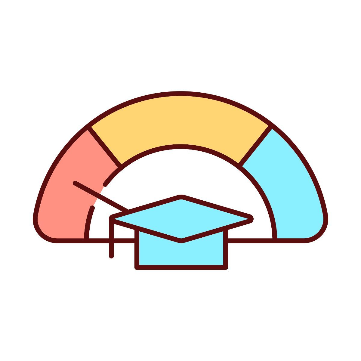 low educational attainment icon
