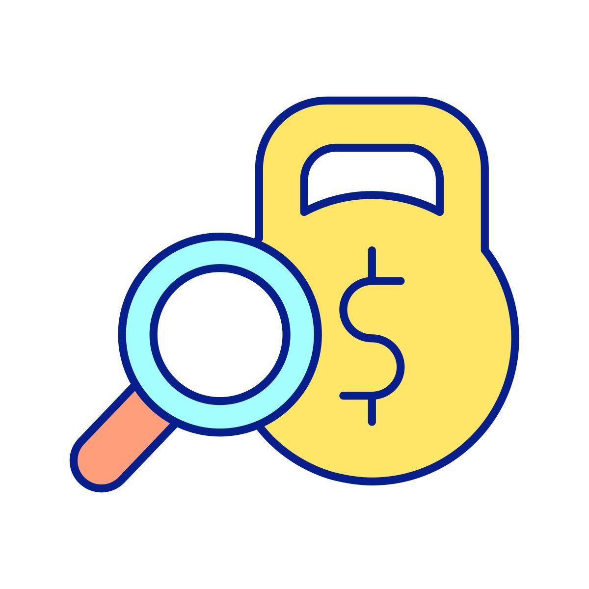 magnifier kettlebell icon