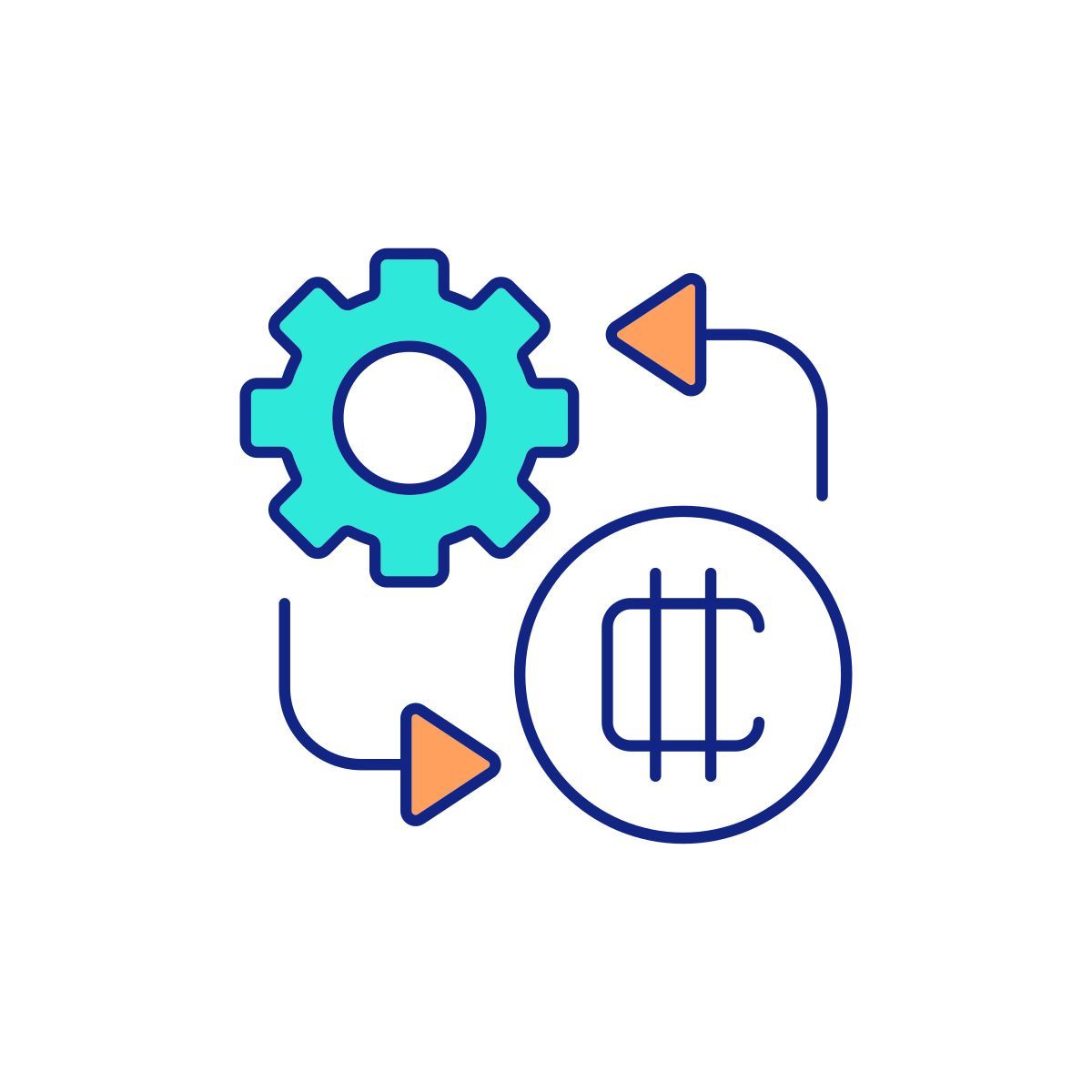 maintaining cryptocurrency trading icon