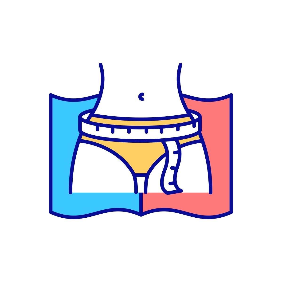 measure waist size icon