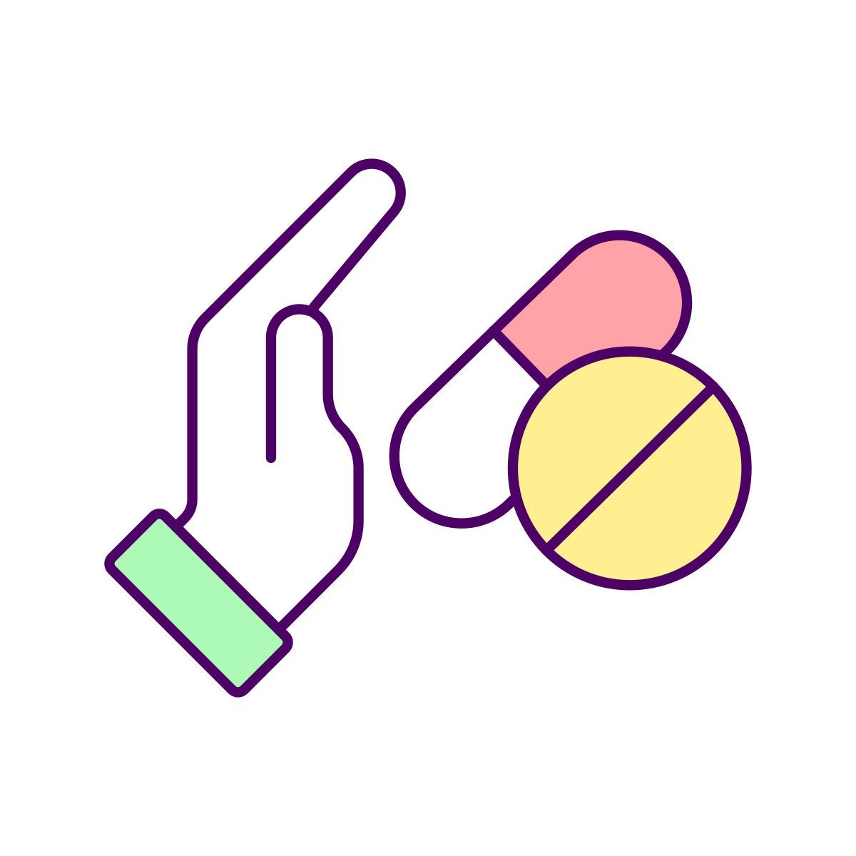 medication refusal icon