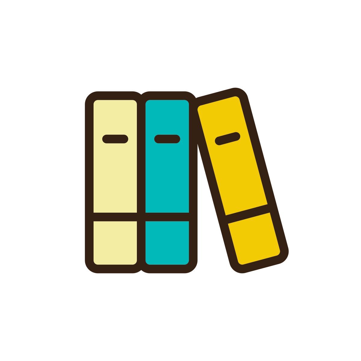 messy bookshelf icon