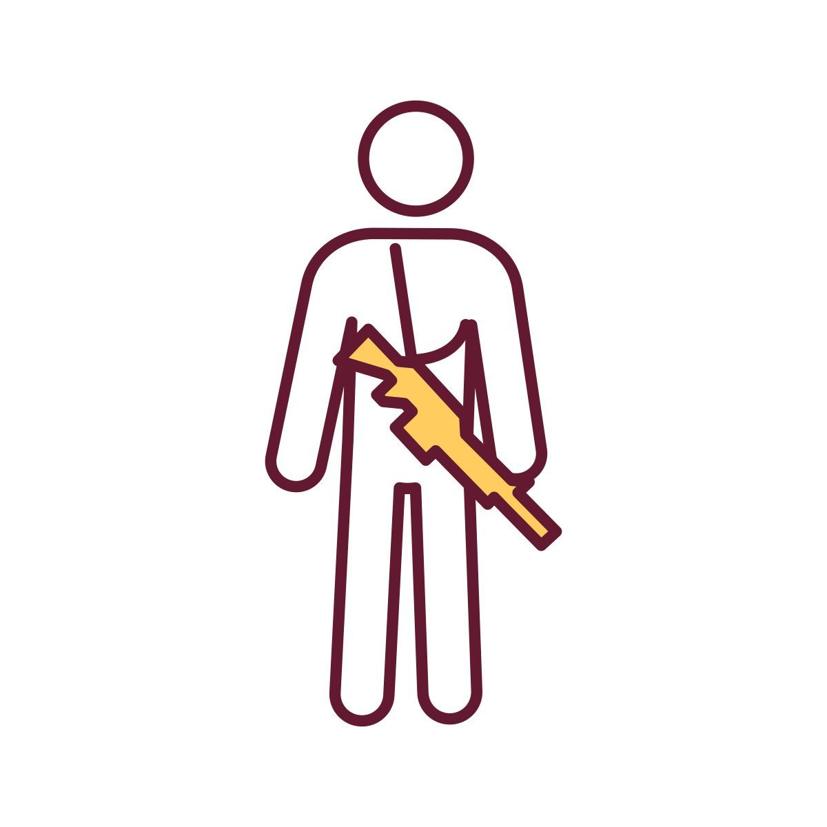 military officer with gun icon