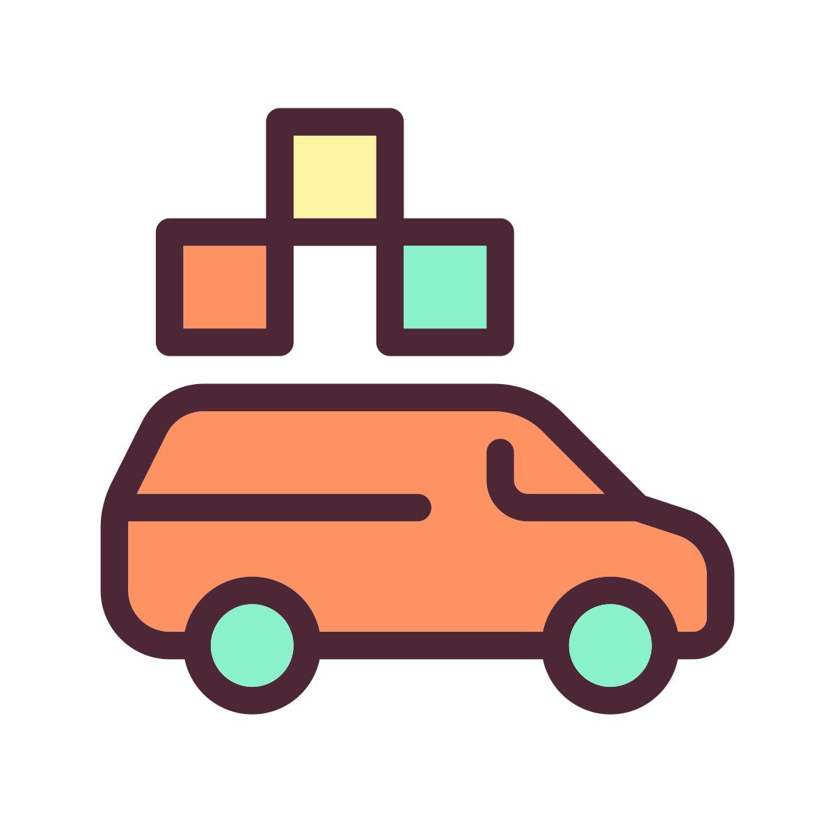 minivan taxi icon
