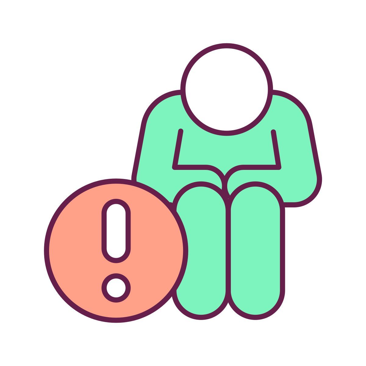 mistreated person icon