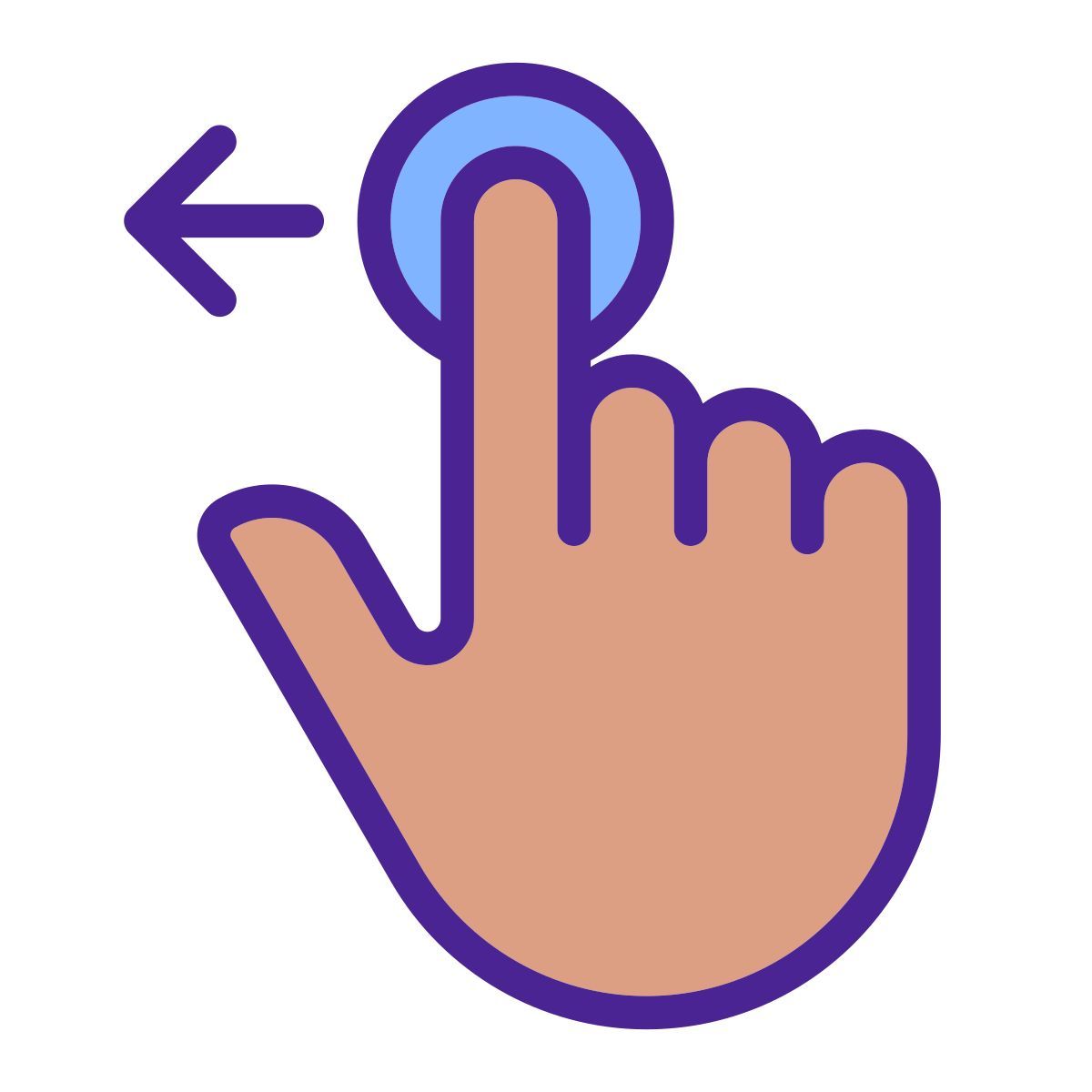 move to left gesture icon