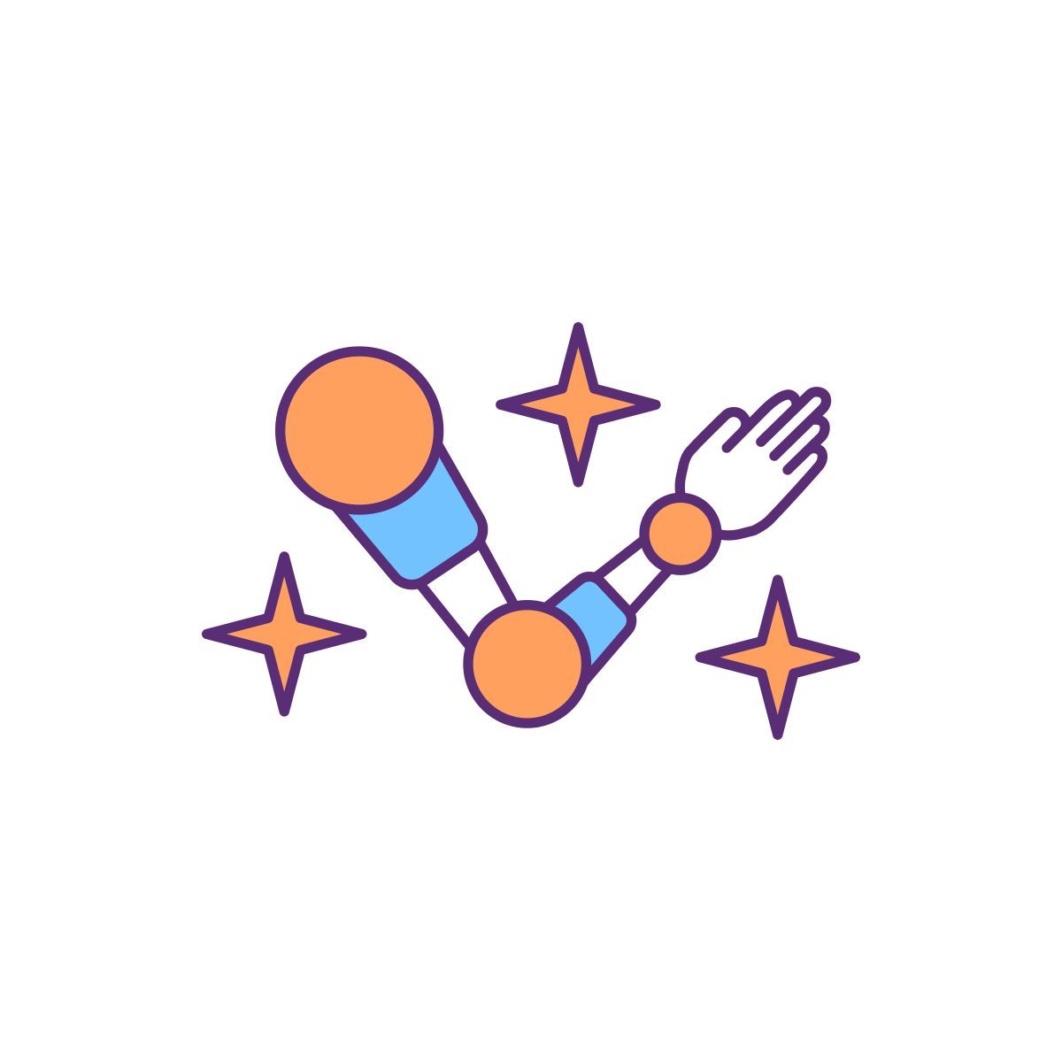 myoelectric prosthetic hand icon