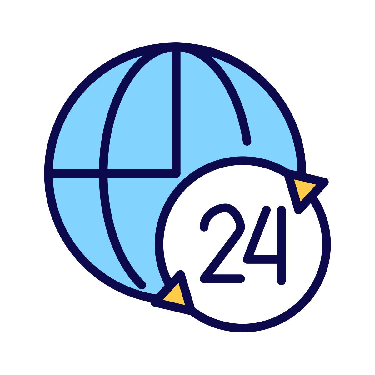 nonstop worldwide support service icon