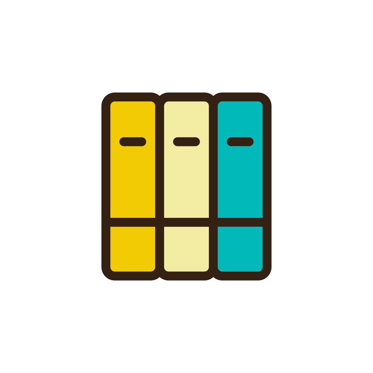 organize bookshelf icon