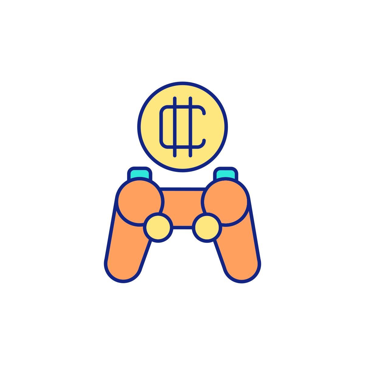 play videogame and get cryptocurrency icon