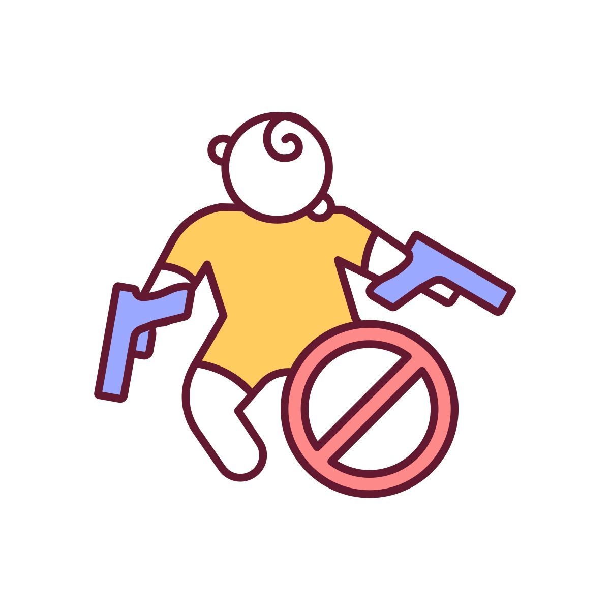 prevent child death with gun control icon