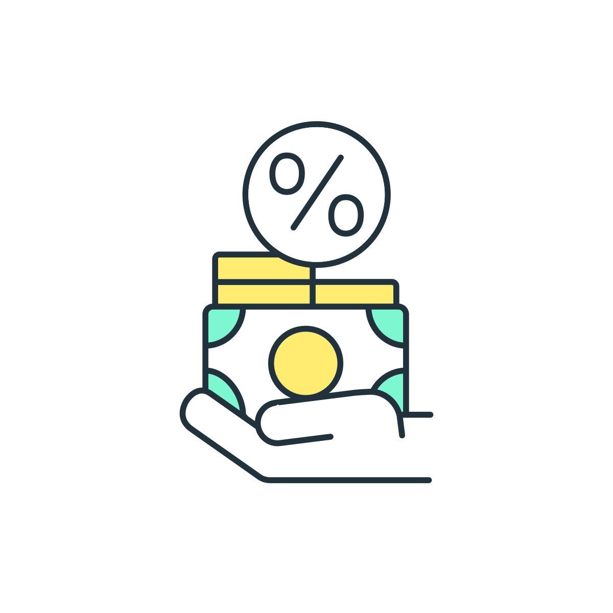 profit from successful investment icon