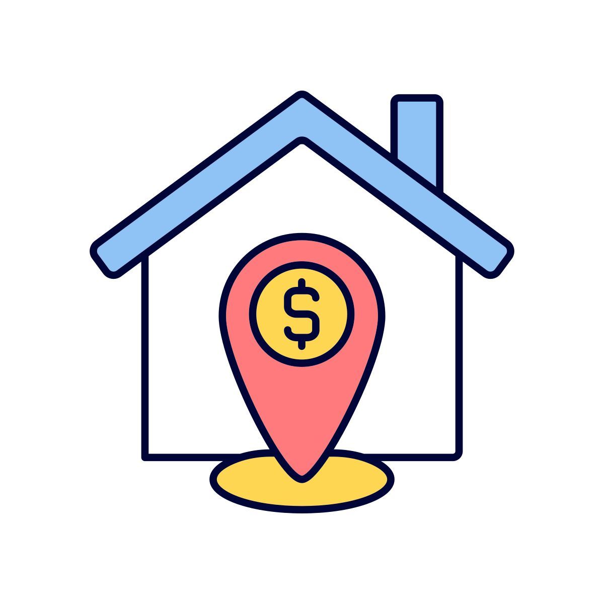 estimativa de localização de propriedade icon