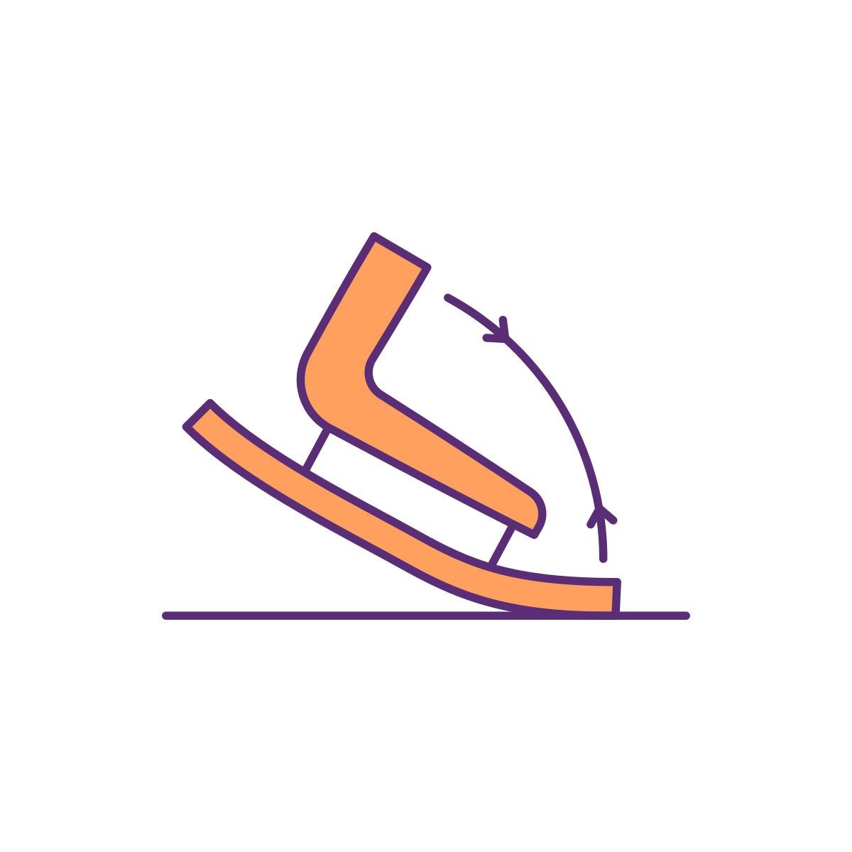 prosthetic foot design icon