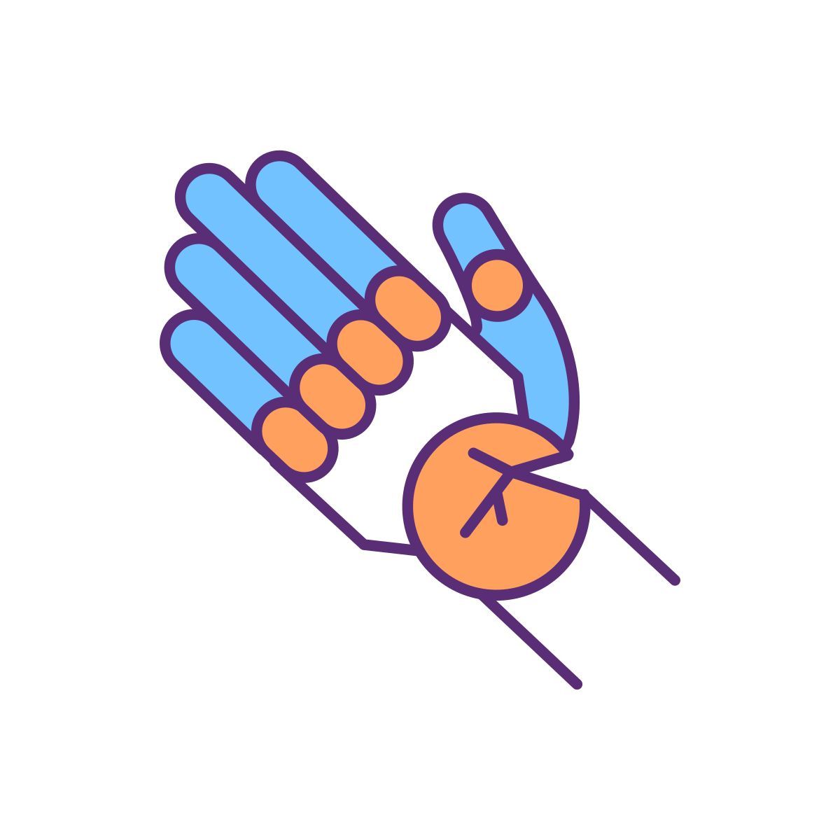 prosthetic hand repair and replacement icon