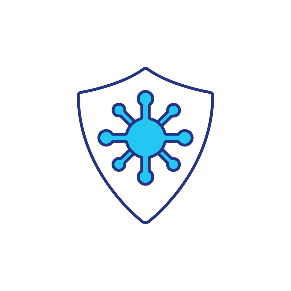 protection from dangerous viruses icon