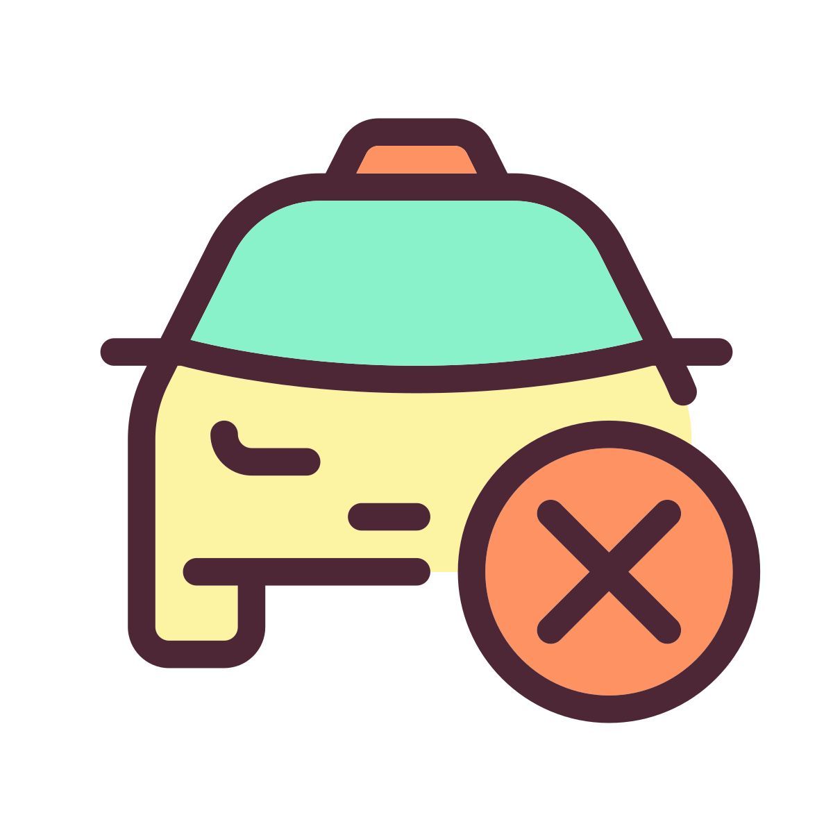 rejected taxi order icon