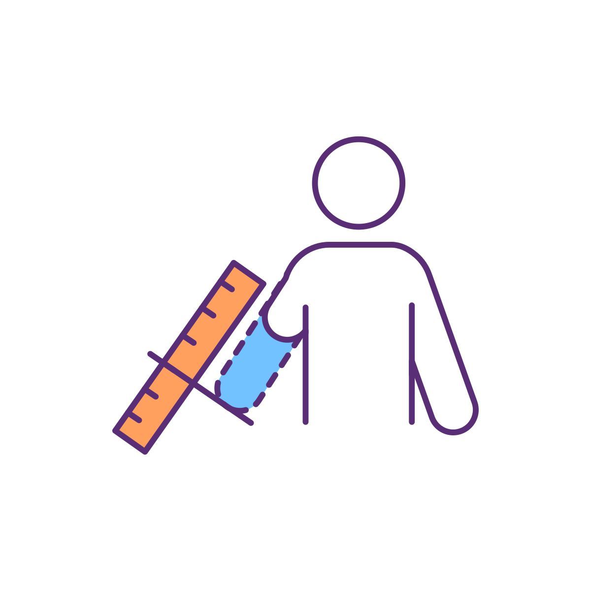 residual limb length measurement icon