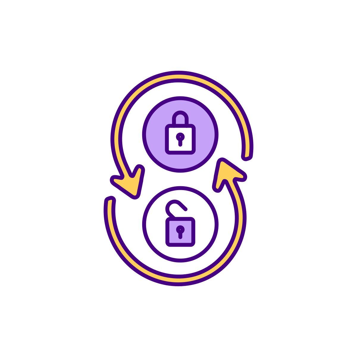 secure and insecure access icon