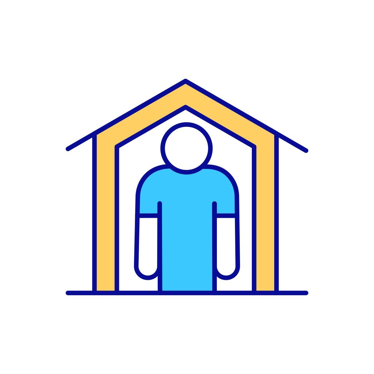 self isolation icon