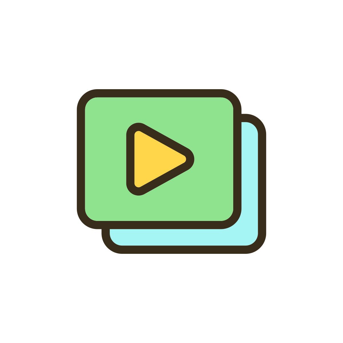 set of video files icon