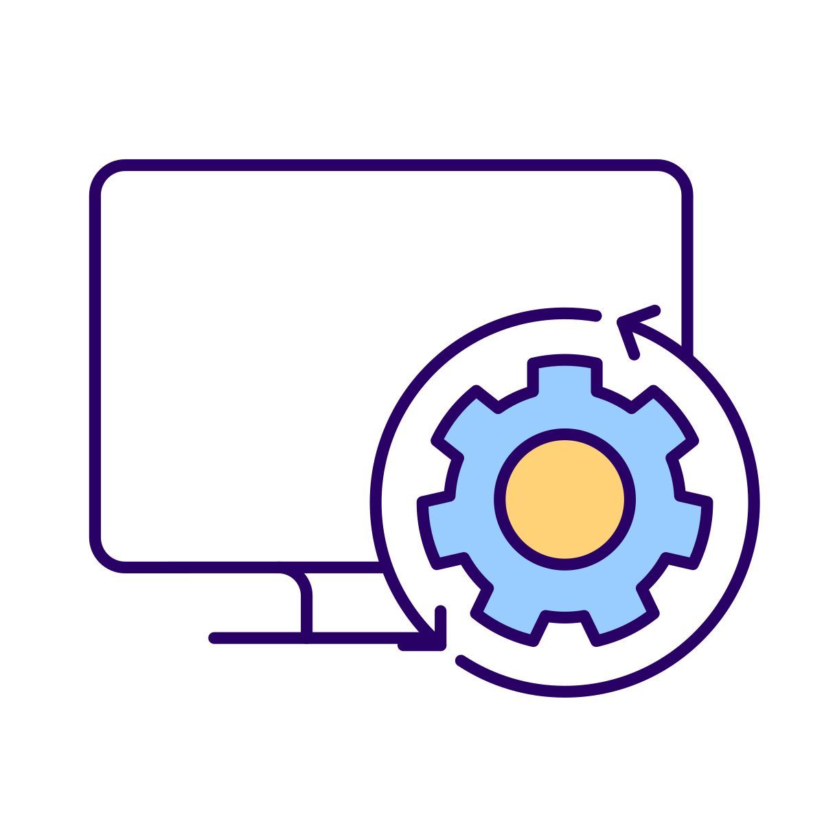 set up computer icon