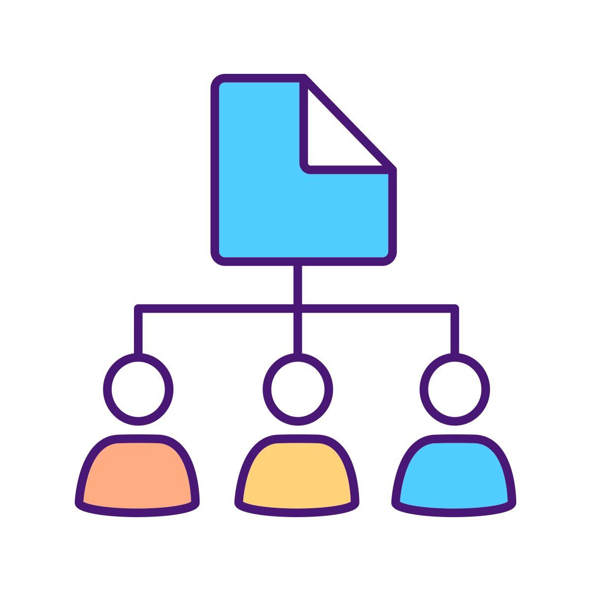 sharing file with different users icon