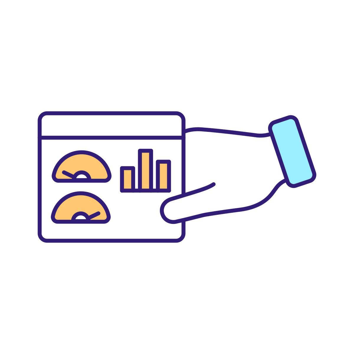 sharing research results icon