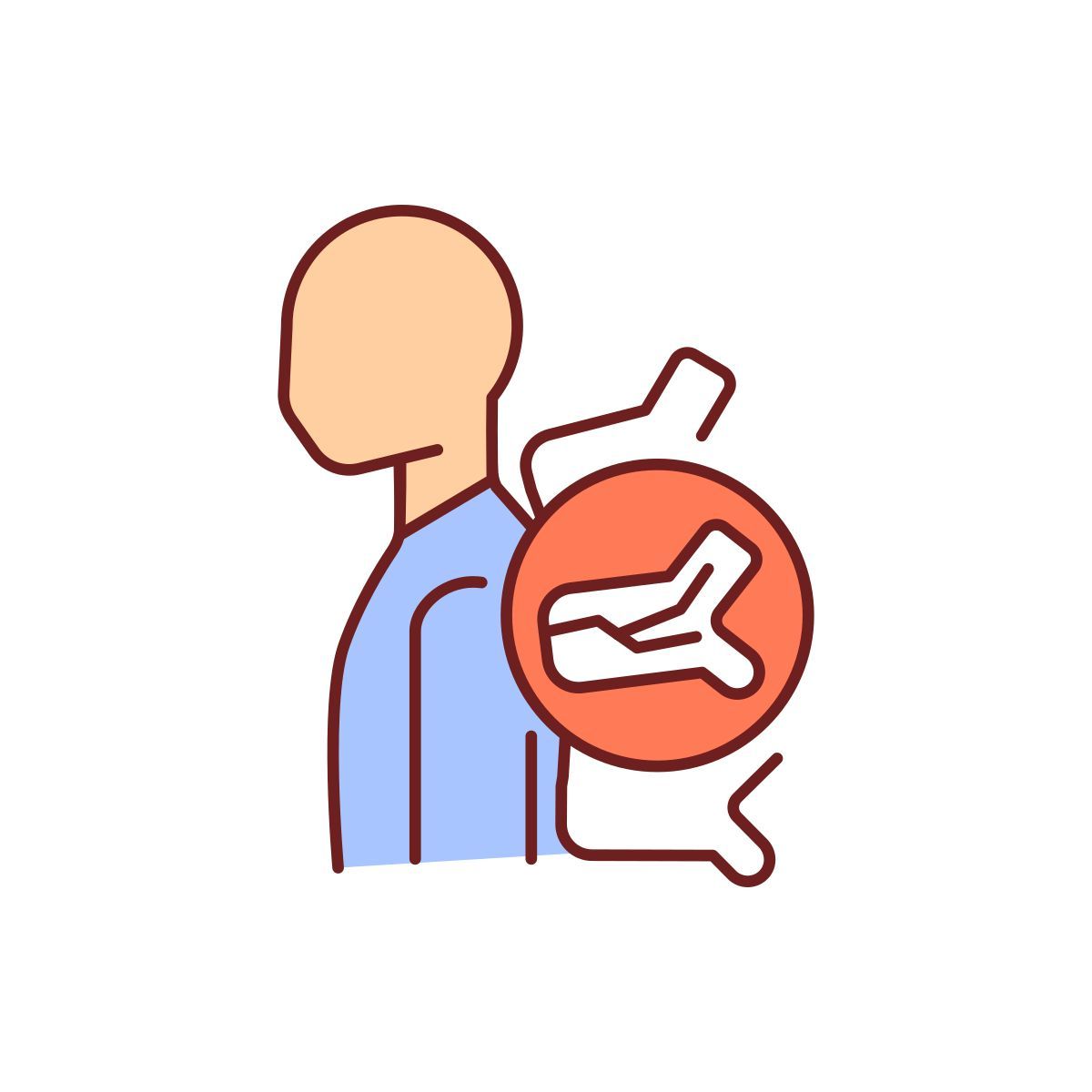 spinal fracture icon