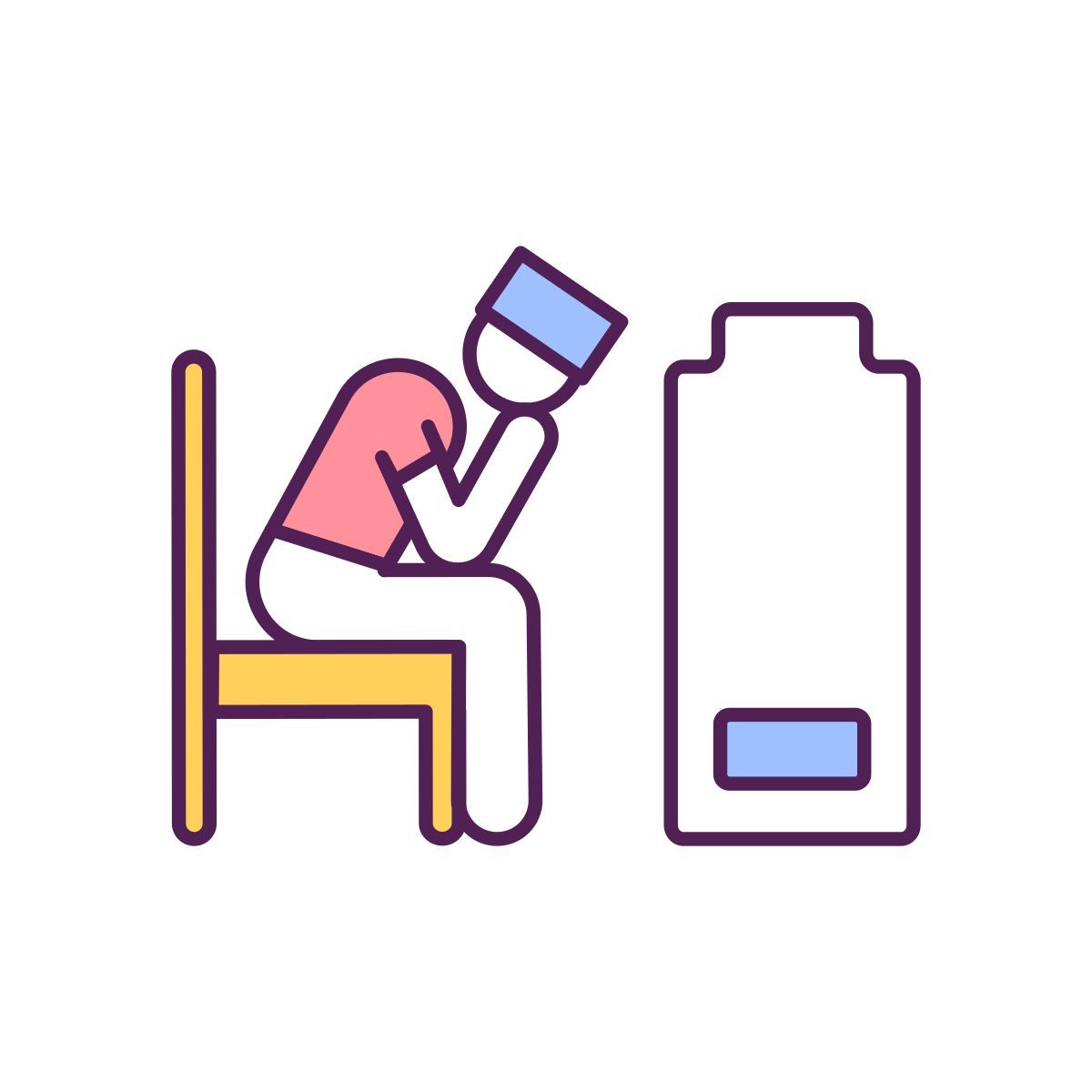stressed medical workers icon