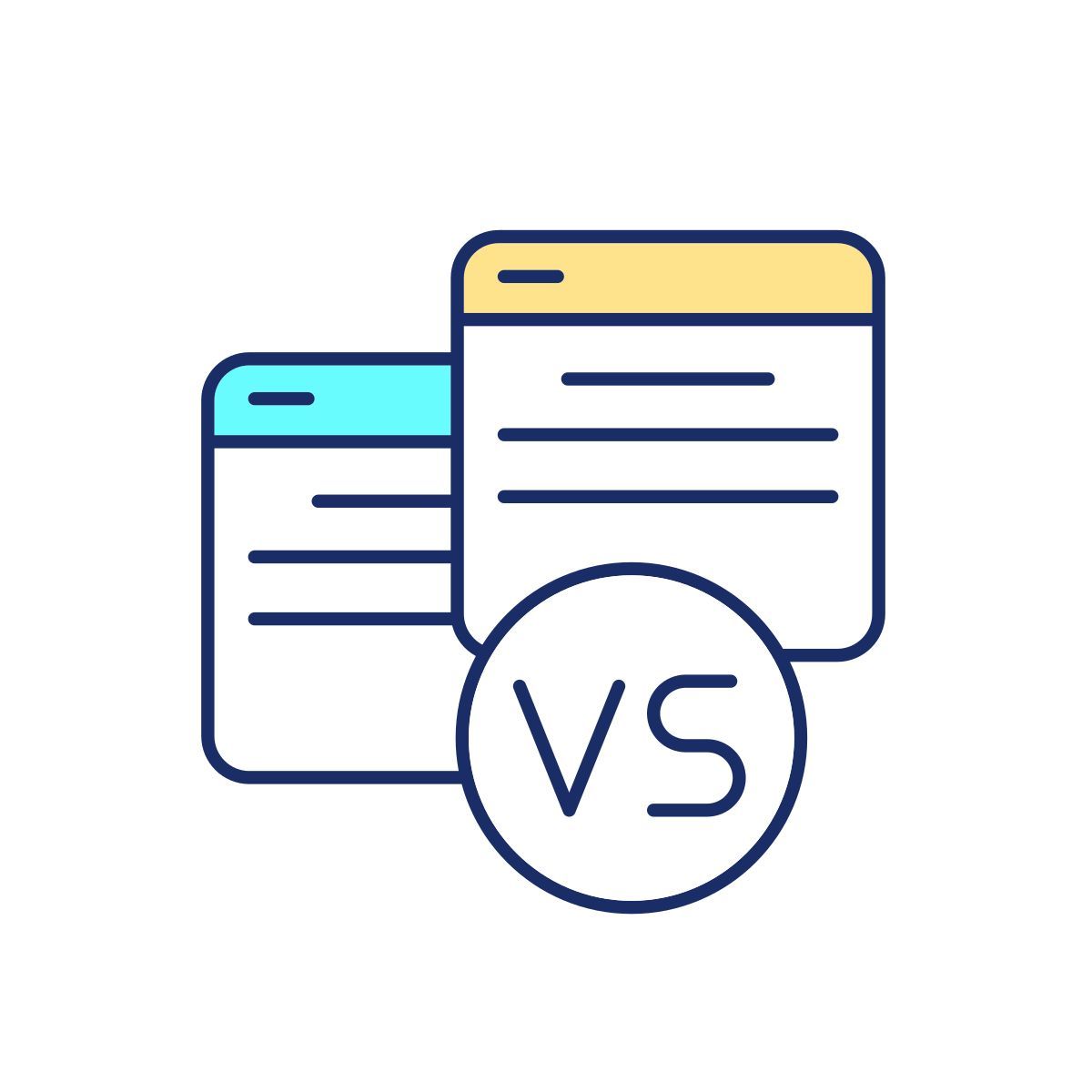 struggle between two choices icon