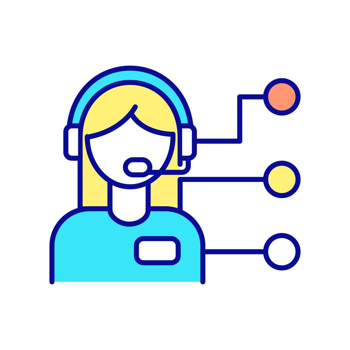 technical support agent icon
