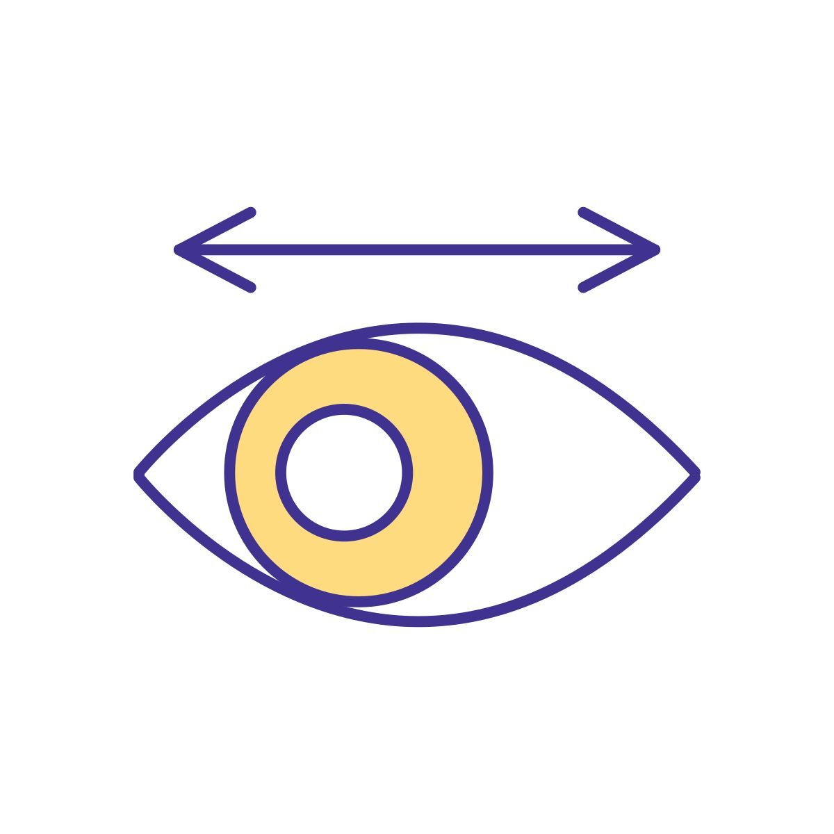 testing eye reflectors icon