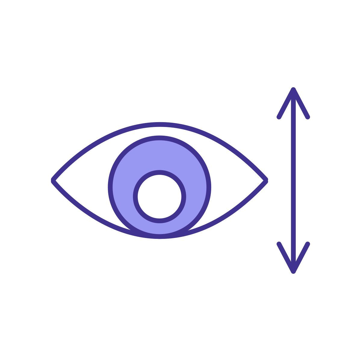 testing eye reflectors icon