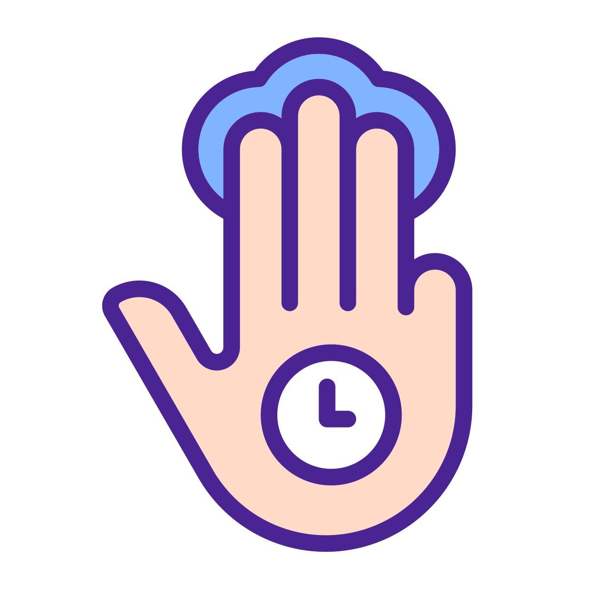 three finger holding icon