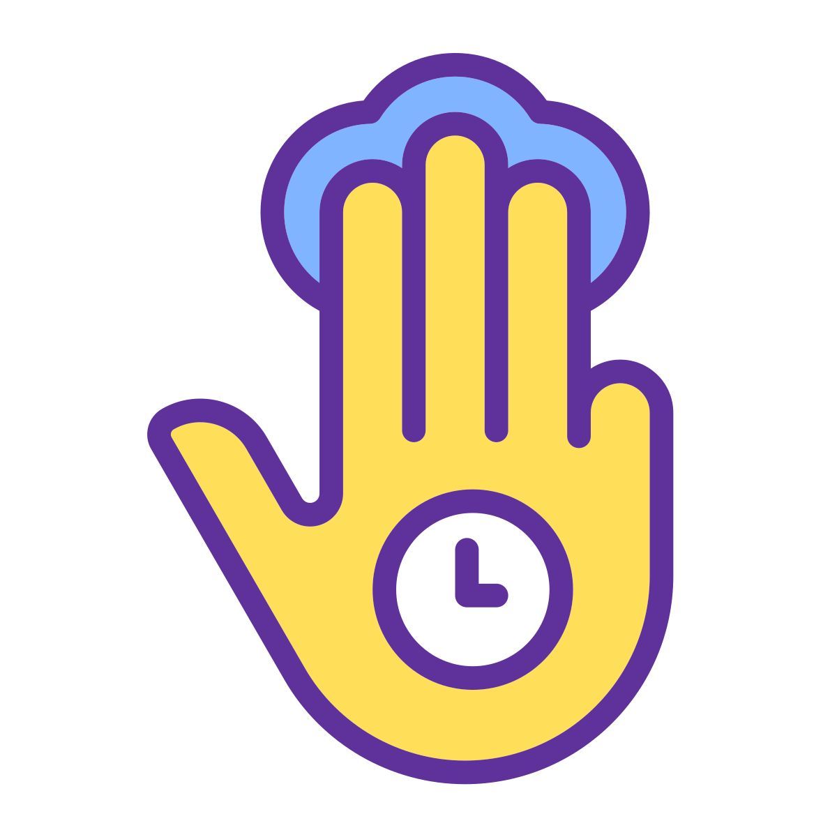 three finger holding icon