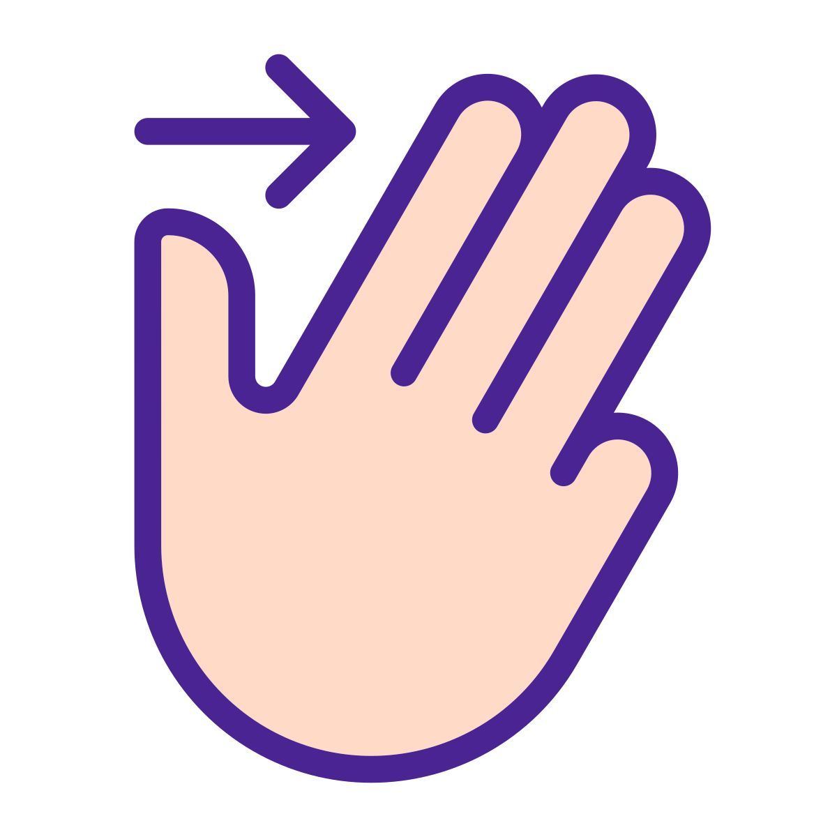 세 손가락 스와이프 icon
