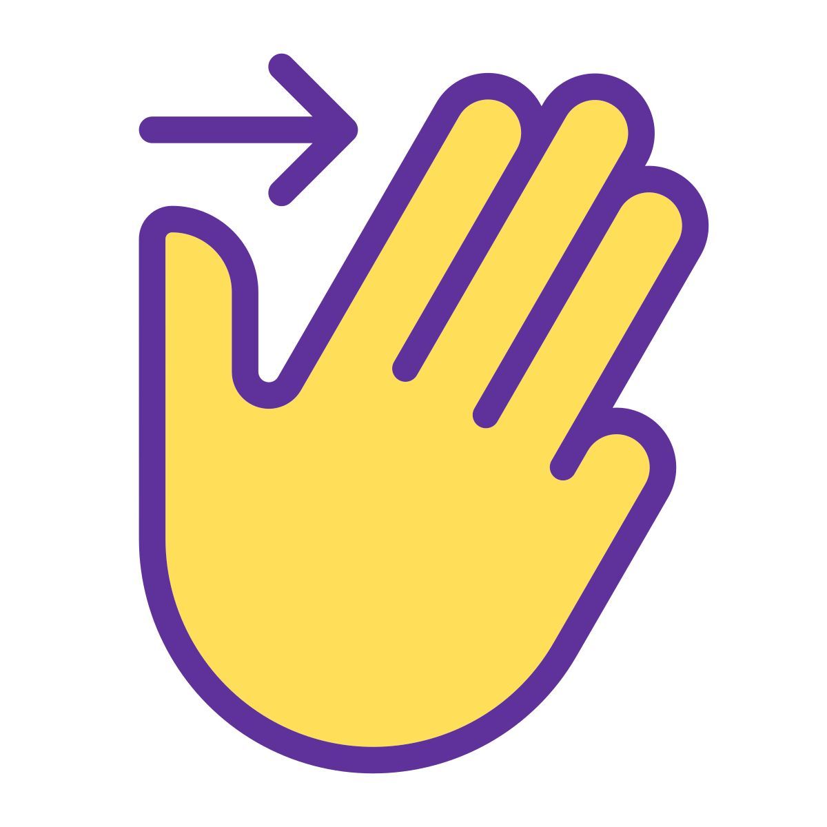 세 손가락 스와이프 icon