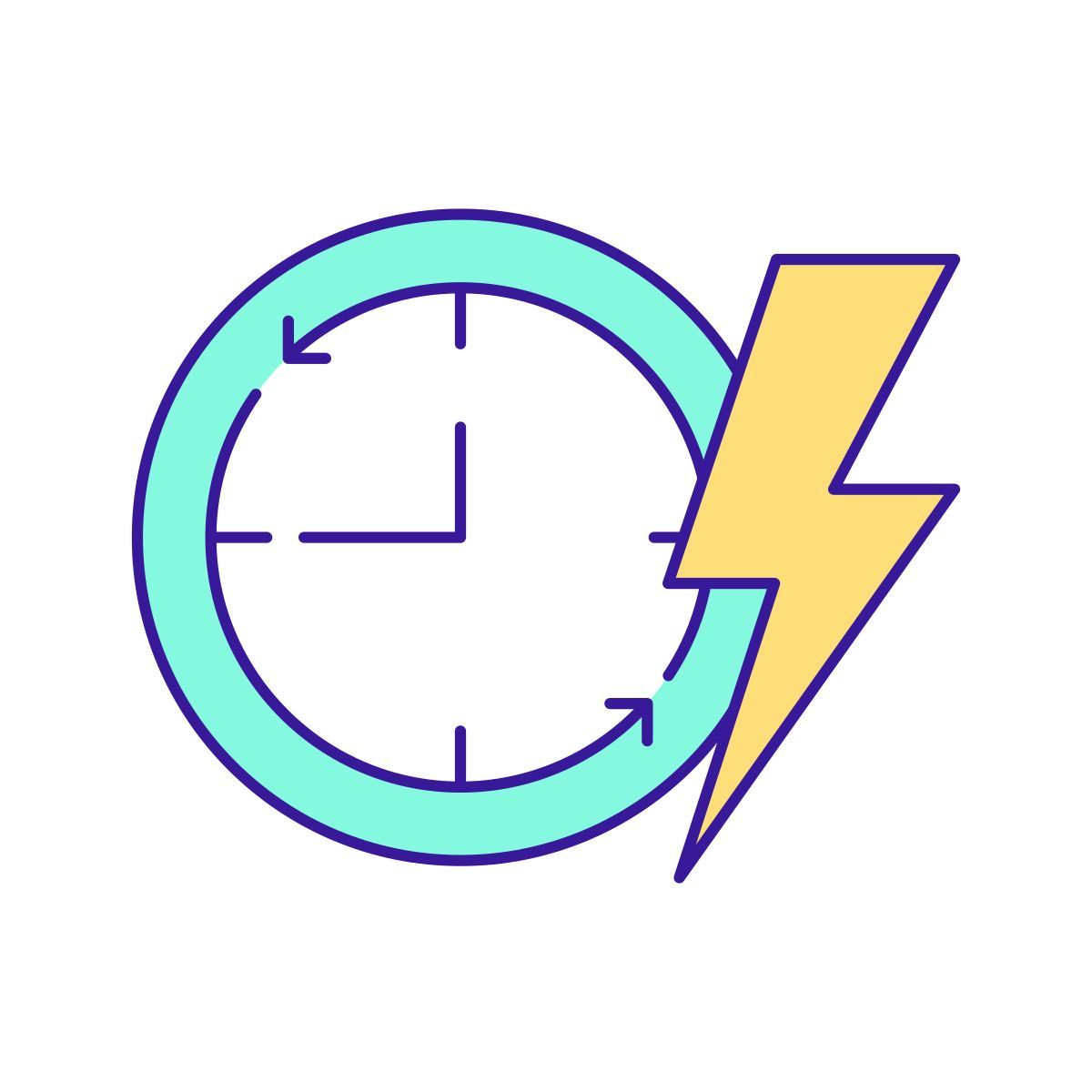time reduction icon