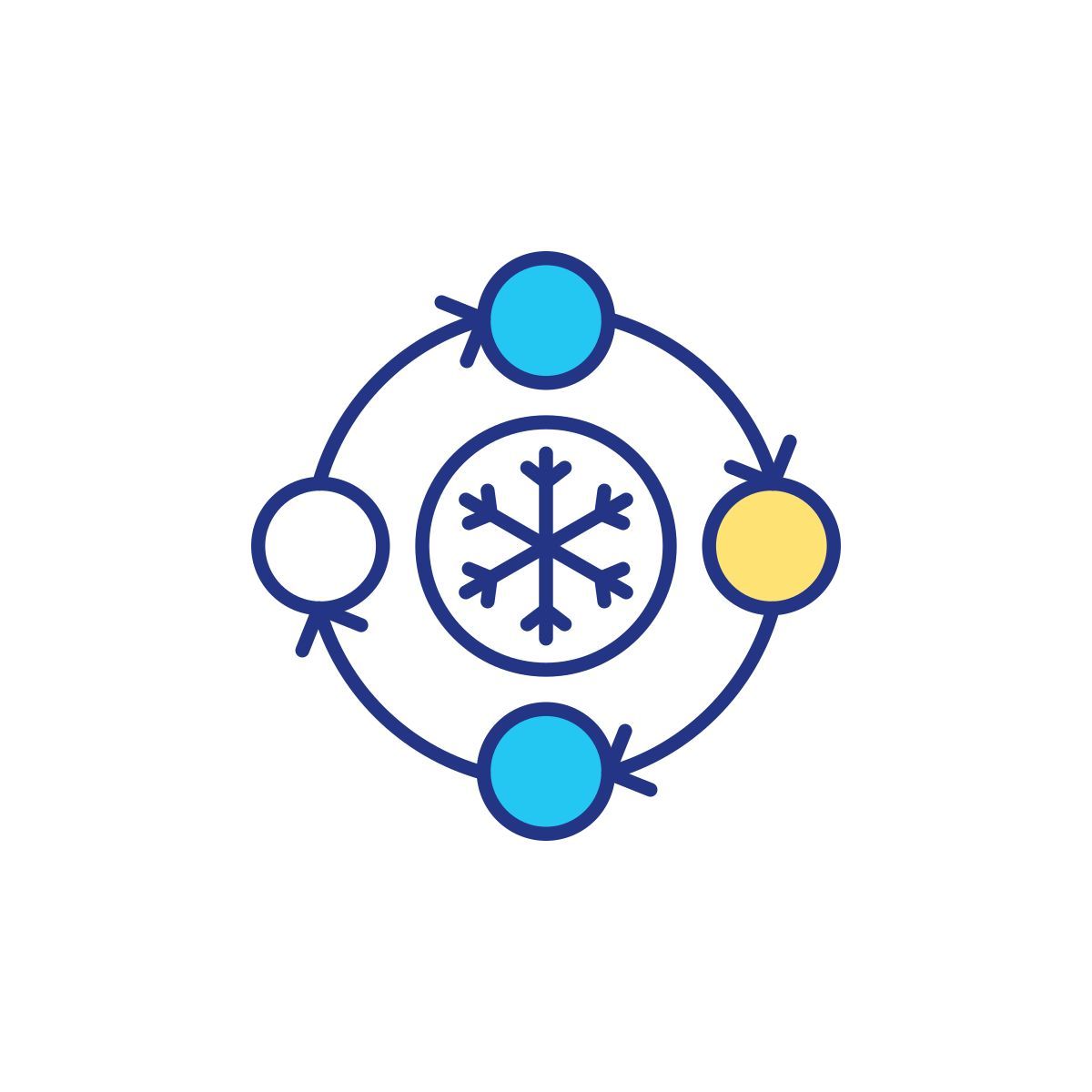 ultra cold storage temperature icon
